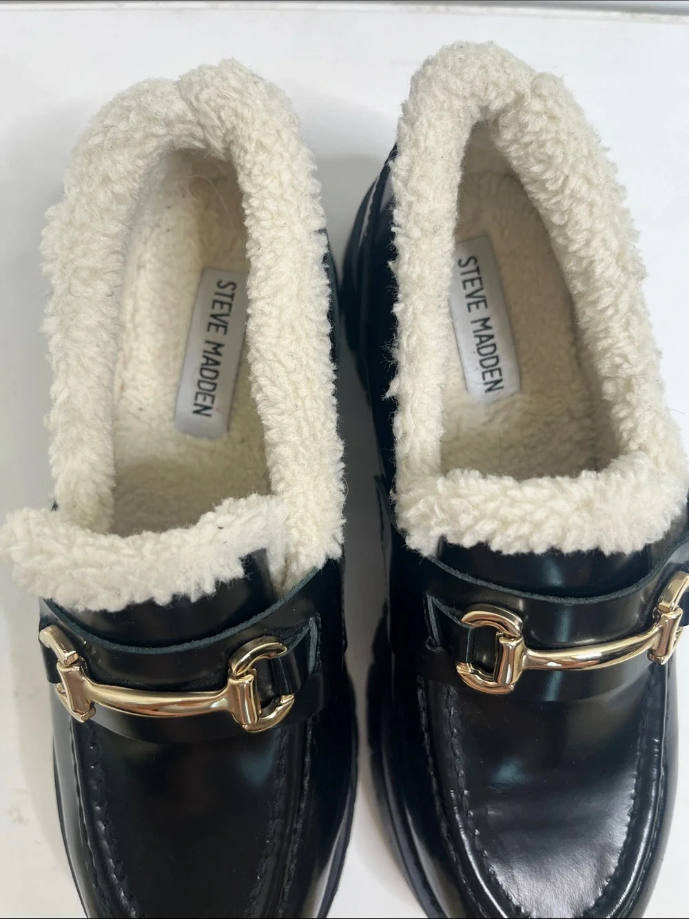 NEW Steve Madden Lando Fur Loafer Sz 7